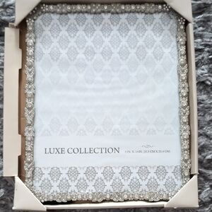 Luxe Collection Silver and White Decorative Frame